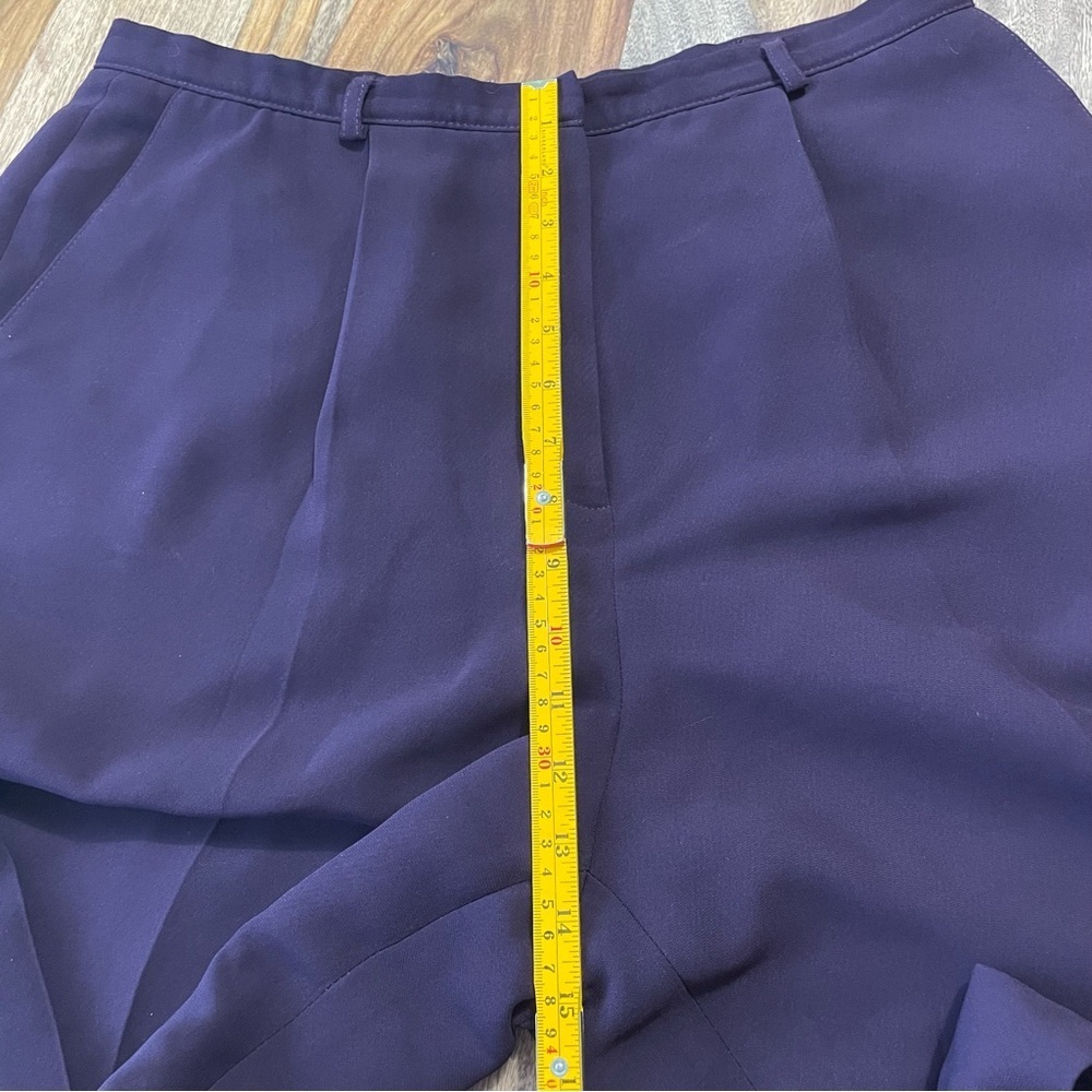 Worthington Lined Purple Straight Leg Trousers Sz 16 Business‎ Feminine Colorful - Picture 12 of 13